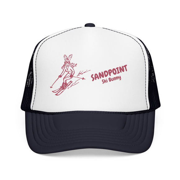Sandpoint, Idaho Ski Bunny Foam Trucker Hat