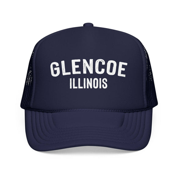 Kids Glencoe, Illinois Trucker Hat - Youth Snapback Cap on white background