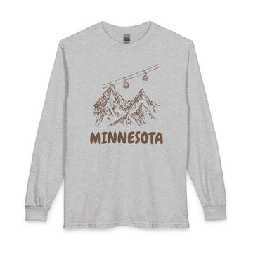 Minnesota Long Sleeve T-Shirt - Ski Mountain Gondola - 0