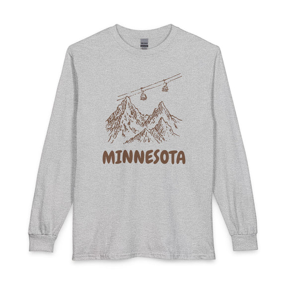 Minnesota Long Sleeve T-Shirt - Ski Mountain Gondola