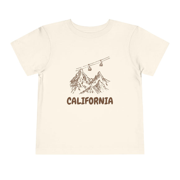 California Toddler T-Shirt — Vintage Gondola Ski Mountain Tee