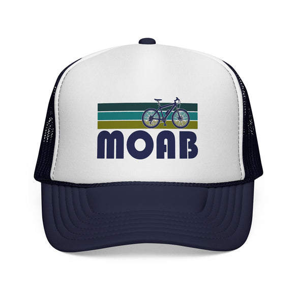 Moab, Utah Retro Bike Trucker Hat - Vintage Style Moab Cap