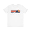 Retro Fort Collins, Colorado T-shirt, Mountain Tee, Vintage Fort Collins Unisex Jersey Shirt, Outdoor Hiking Apparel