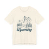 Wyoming Graphic Tee - Mountain Illustration Wyoming T Shirt
