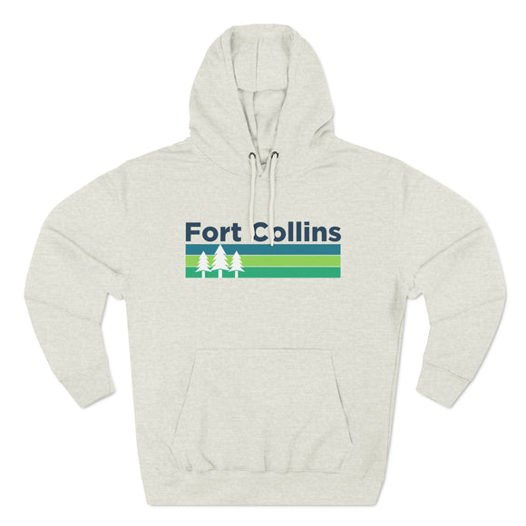 Premium Fort Collins, Colorado Hoodie - Retro Unisex Fort Collins Sweatshirt