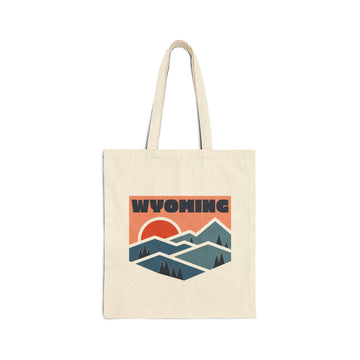 Wyoming Cotton Canvas Tote Bag - 15" x 16"