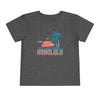 Honolulu, Hawaii Toddler T-Shirt - Retro Palm Tree Toddler Honolulu Shirt