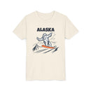 Alaska Yeti Snowboard Youth Tee - Funny Kids Skiing Shirt-1