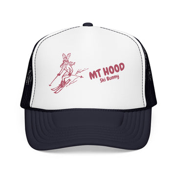 Buy navy-white-navy Mt Hood, Oregon Ski Bunny Foam Trucker Hat
