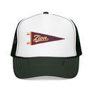 Zion National Park Pennant Trucker Hat — Vintage Foam Mesh Cap-4