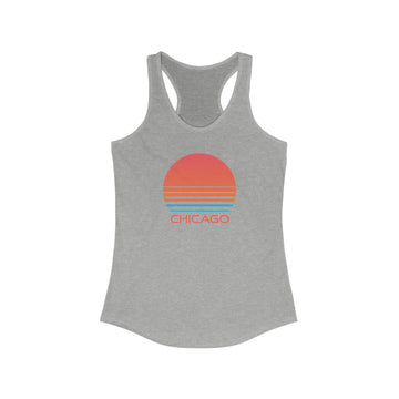 Buy heather-grey Chicago, Illinois Women's Racerback Tank Top