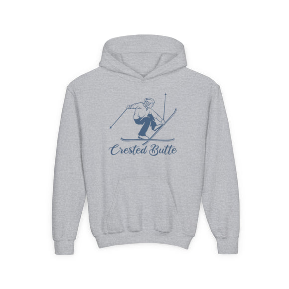 Crested Butte, Colorado Youth Hoodie - Snow Ski Kids Crested Butte Hooded Sweatshirt