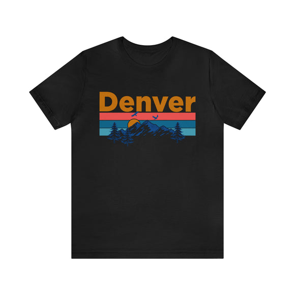 Denver, Colorado Shirt - Mountain Sunset Unisex Denver T-Shirt