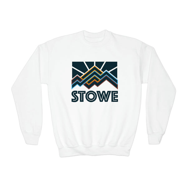 Stowe, Vermont Youth Sweatshirt - Unisex Kid's Stowe Crewneck Sweatshirt