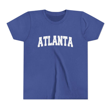 Buy heather-true-royal Atlanta Youth Graphic Tee - Kids T Shirt