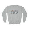 Aspen, Colorado Youth Sweatshirt - Unisex Kid's Aspen Crewneck Sweatshirt