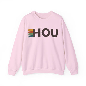 Buy light-pink Houston, Texas HOU Retro Stripe Sweatshirt