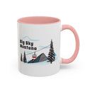 Big Sky, Montana Retro Snow Skiing Mountain 11 oz Mug, Ski Lodge Decor Coffee Cup, Mountain Gondola  Lover Gift, Retro Skiing Mug-11