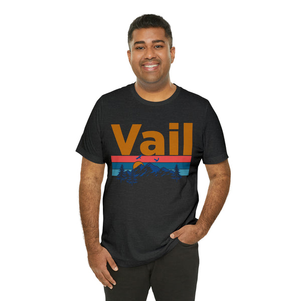 Vail, Colorado Shirt - Mountain Sunset Unisex Vail T-Shirt