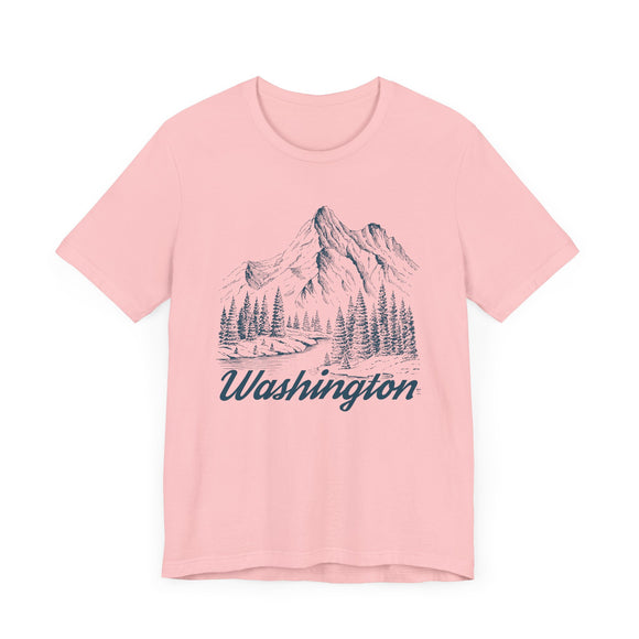 Washington Graphic Tee - Mountain Illustration Washington T Shirt