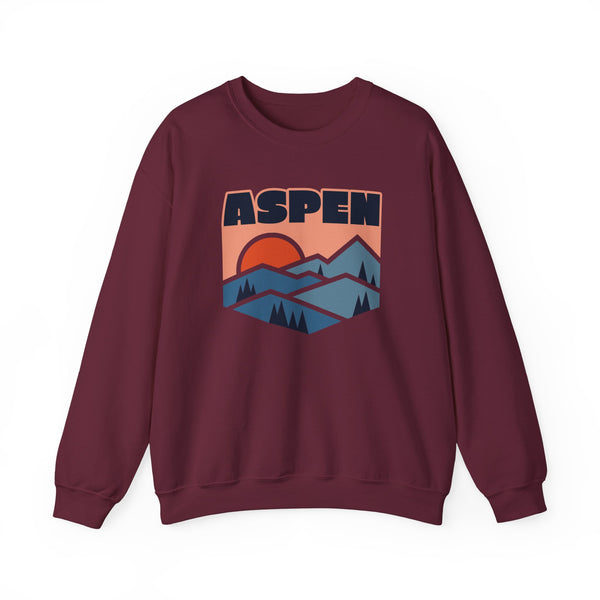 Aspen, Colorado Sweatshirt Retro Mountains, Aspen Unisex Graphic Crewneck