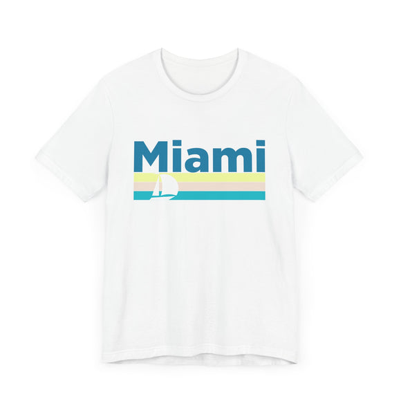 Miami, Florida T Shirt - Sailboat Graphic Tee