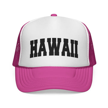 Buy pink Hawaii Retro Collegiate Style Trucker Hat