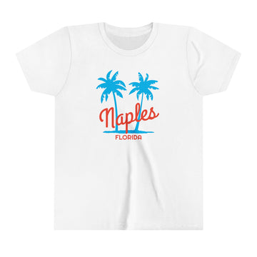 Naples, Florida Youth Shirt - Retro Palm Tree Naples Kid's T-Shirt - 0