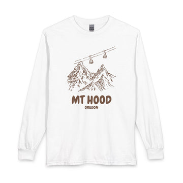 Mt Hood, Oregon Long Sleeve T-Shirt - Ski Mountain Gondola
