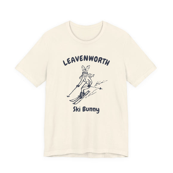 Leavenworth, Washington Ski Bunny T‑Shirt — Retro Skiing Graphic Tee