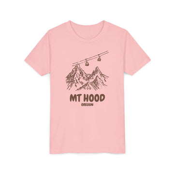 Buy pink Mt Hood, Oregon Youth T-Shirt — Vintage Gondola Ski Mountain Tee