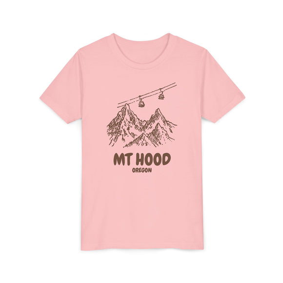 Mt Hood, Oregon Youth T-Shirt — Vintage Gondola Ski Mountain Tee