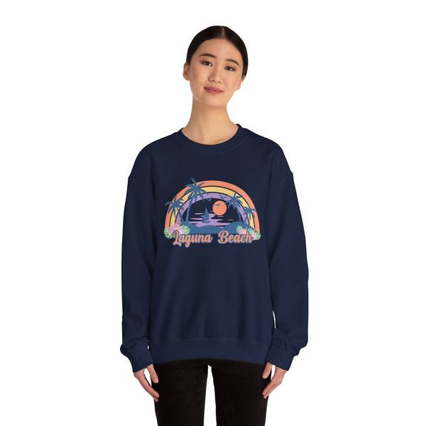 Laguna Beach, California Sweatshirt - Unisex Retro Beach Crewneck Laguna Beach Sweatshirt
