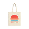Denver, Colorado Retro 80s Cotton Canvas Denver Tote Bag