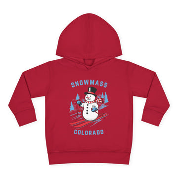 Buy vintage-red Snowmass, Colorado Toddler Hoodie - Unisex Snowmass Skiing Snowman Sweatshirt