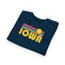 Iowa Toddler Sweatshirt - Retro Sun Iowa Toddler Crewneck Sweatshirt-17