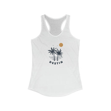 Buy solid-white Destin, Florida Women's Racerback Tank Top