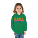 Boise Toddler Hoodie - Retro Mountain Sun Unisex Boise Toddler Sweatshirt-14