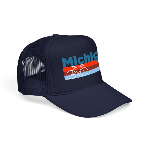Michigan Trucker Hat - Foam Michigan Bike Cap