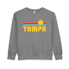 Tampa, Florida Toddler Sweatshirt - Retro Sun Tampa Toddler Crewneck Sweatshirt