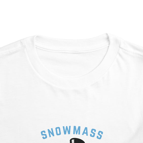 Snowmass, Colorado Toddler Skiing Snowman Graphic Tee - Kids Snowmass Shirt
