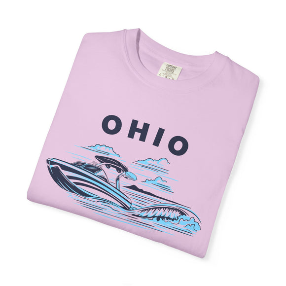 Ohio T Shirt, Comfort Colors Cotton 100% Cotton Wakeboard Boat Tee