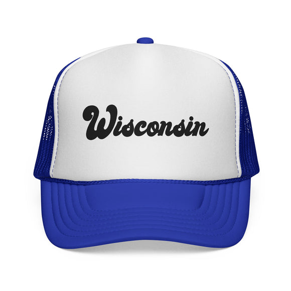Wisconsin trucker hat | State outline, vintage script