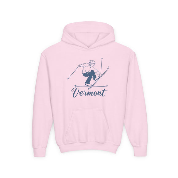 Vermont Youth Hoodie - Snow Ski Kids Vermont Hooded Sweatshirt