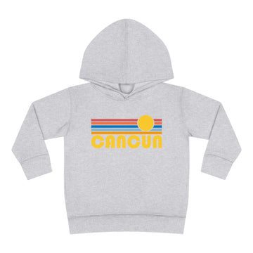 Cancun, Mexico Toddler Hoodie - Retro Sunrise Unisex Cancun Toddler Sweatshirt - 0