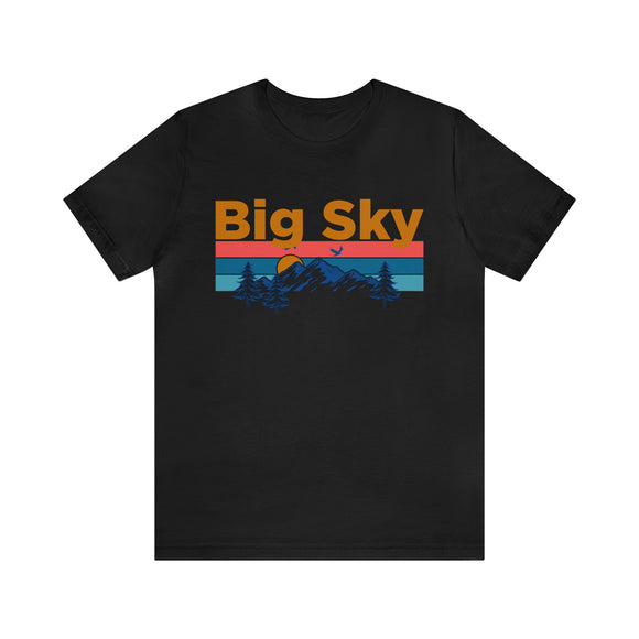Big Sky, Montana Shirt - Mountain Sunset Unisex Big Sky T-Shirt