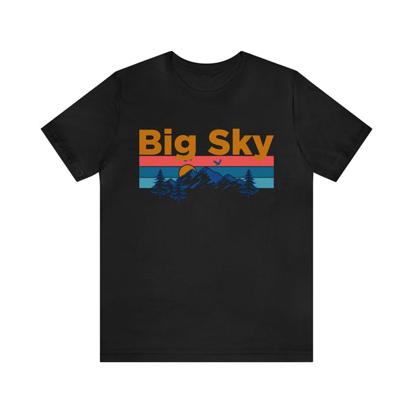 Big Sky, Montana Shirt - Mountain Sunset Unisex Big Sky T-Shirt