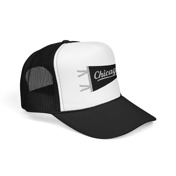 Chicago Pennant Trucker Hat — Vintage City Pride Foam Cap