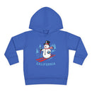 California Toddler Hoodie - Unisex Skiing Snowman California Sweatshirt-3