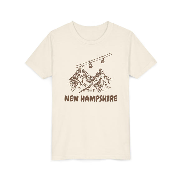 New Hampshire Youth T-Shirt — Vintage Gondola Ski Mountain Tee